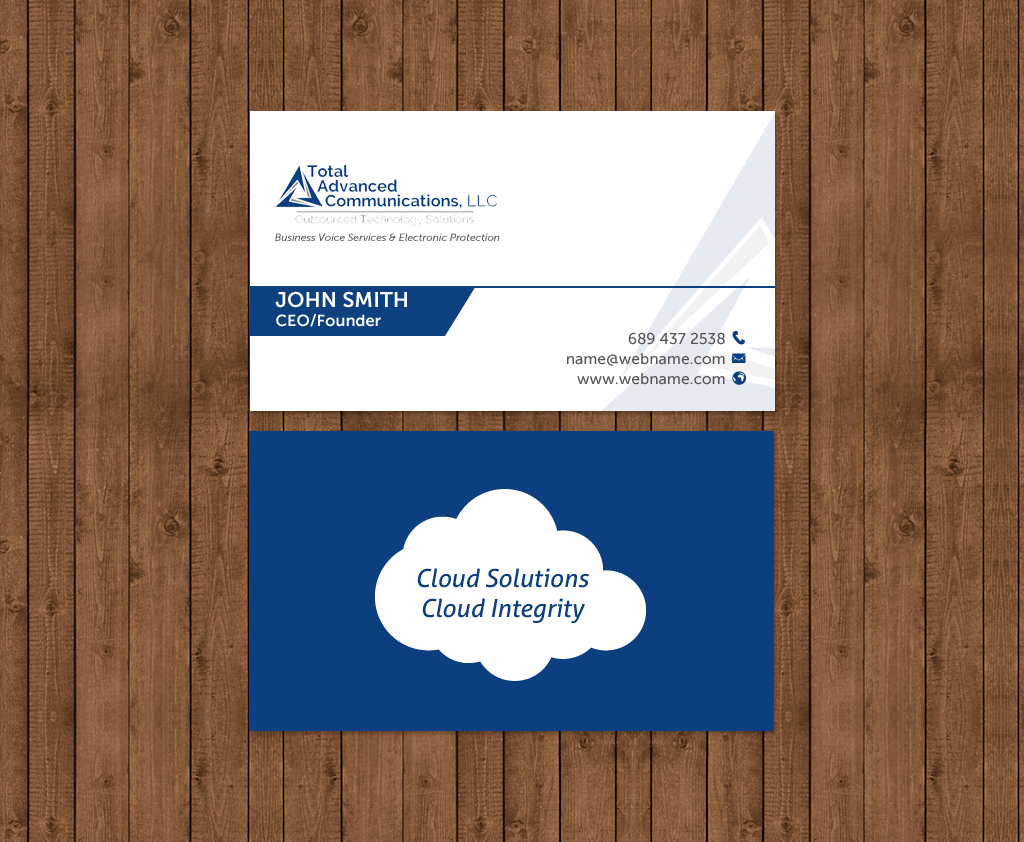 Design de Carte de Visite par chandrayaan.creative pour Total Advanced Communications, LLC | Design #12725268