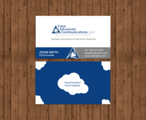 Business Card Design by chandrayaan.creative for Total Advanced Communications, LLC | Design: #12725272