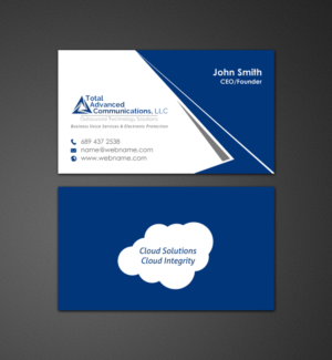 Business Card Design by chandrayaan.creative for Total Advanced Communications, LLC | Design: #12725589