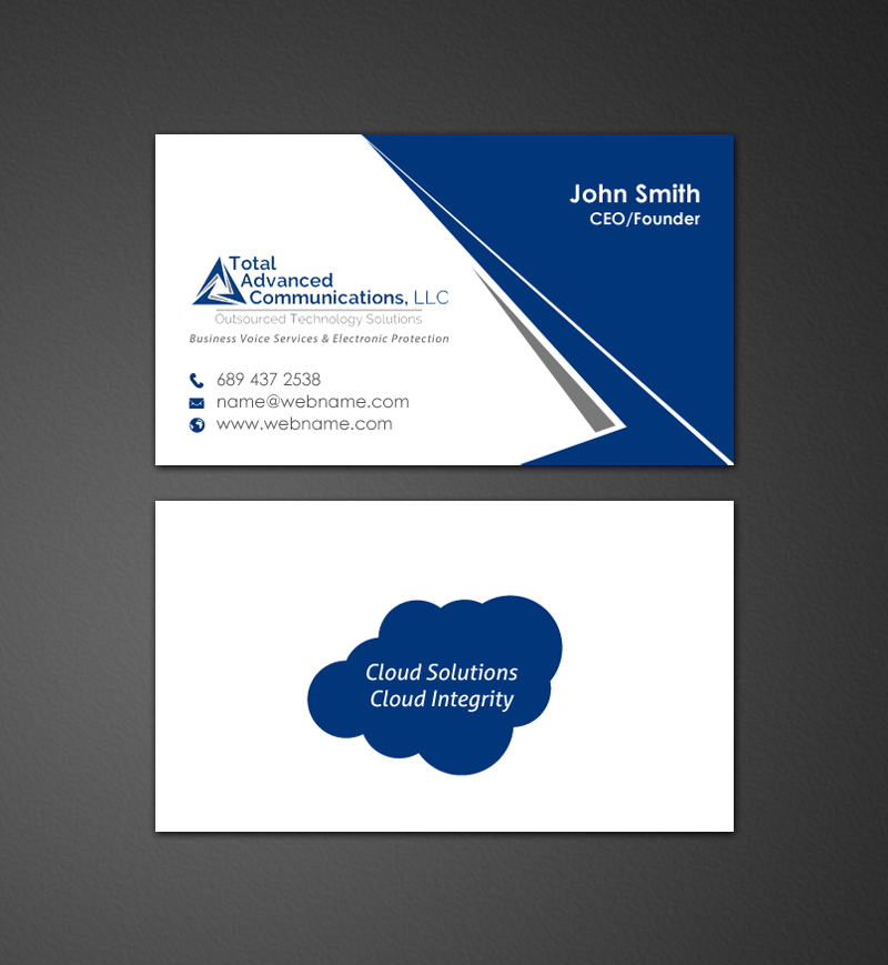 Business Card Design by chandrayaan.creative for Total Advanced Communications, LLC | Design #12725591
