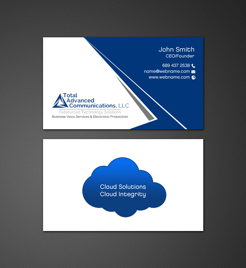 Business Card Design by chandrayaan.creative for Total Advanced Communications, LLC | Design #12725703