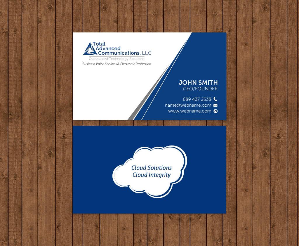 Business Card Design by chandrayaan.creative for Total Advanced Communications, LLC | Design #12727406