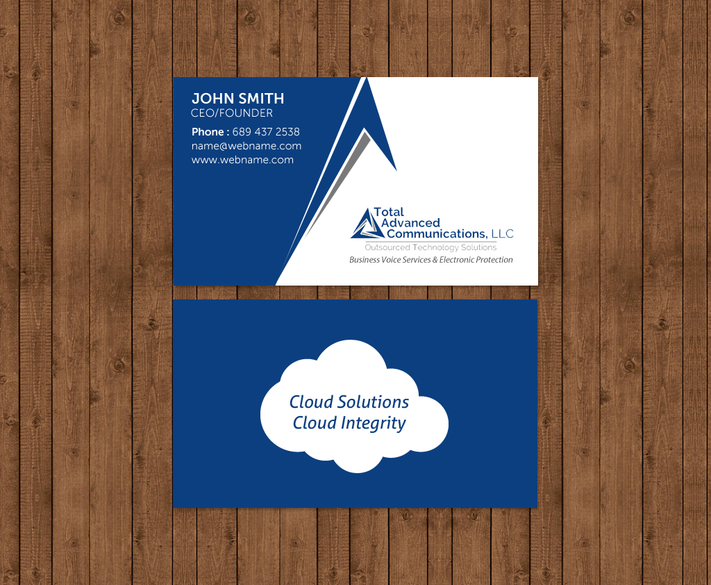 Business Card Design by chandrayaan.creative for Total Advanced Communications, LLC | Design #12727408