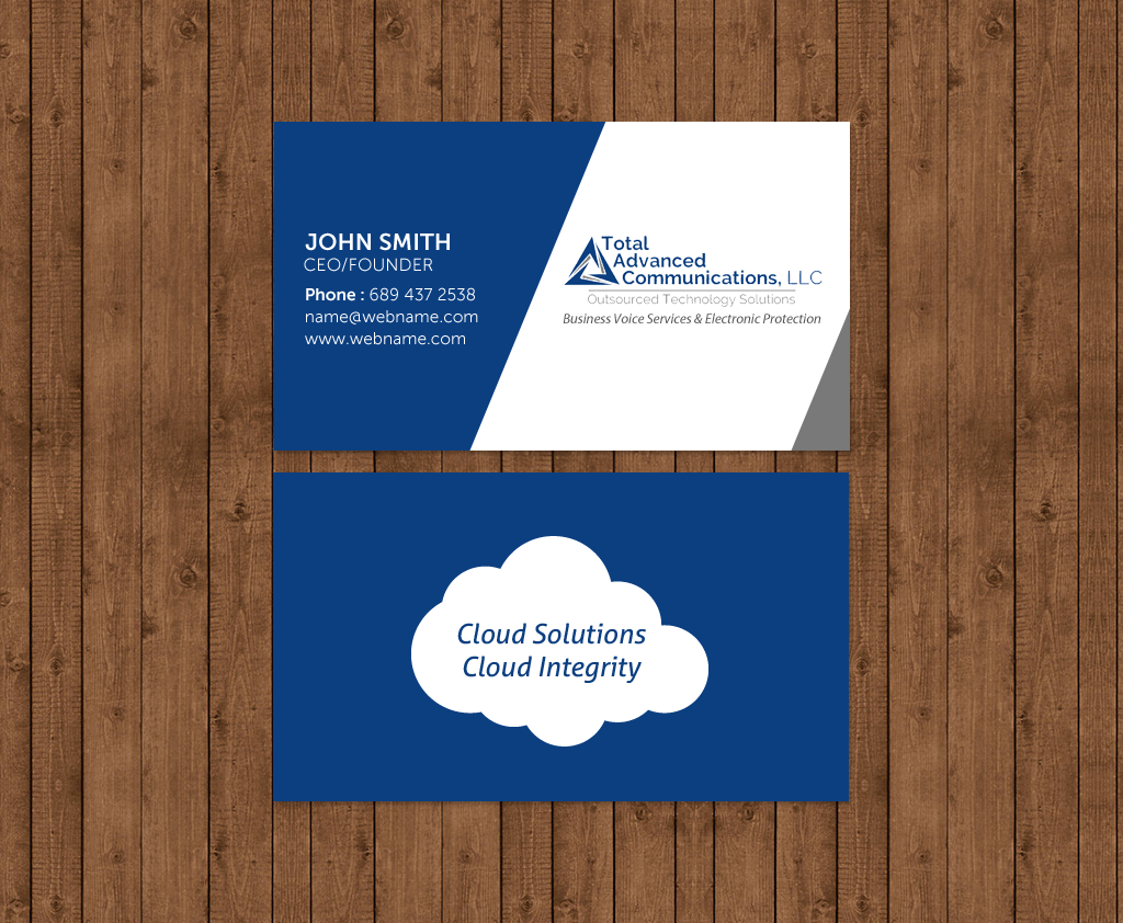 Business Card Design by chandrayaan.creative for Total Advanced Communications, LLC | Design #12727409