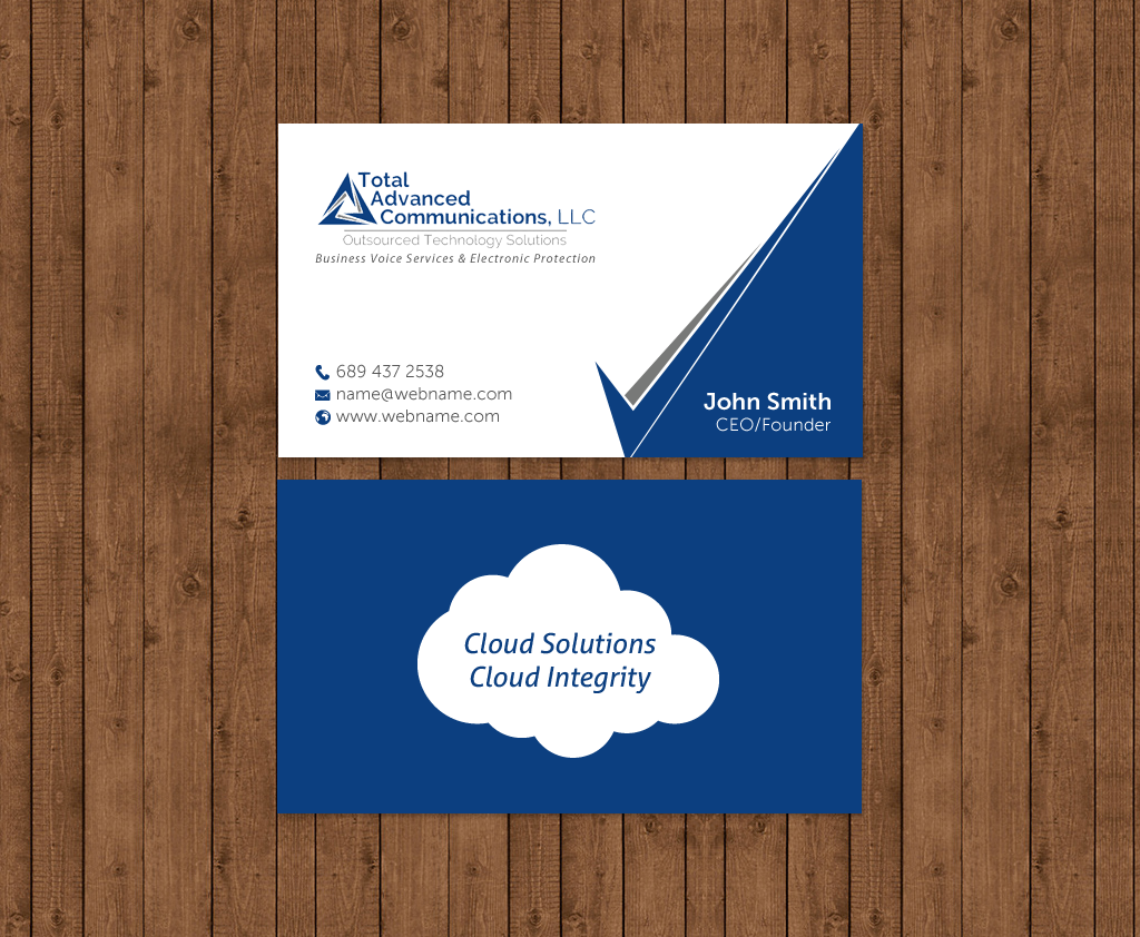 Design de Carte de Visite par chandrayaan.creative pour Total Advanced Communications, LLC | Design #12727413