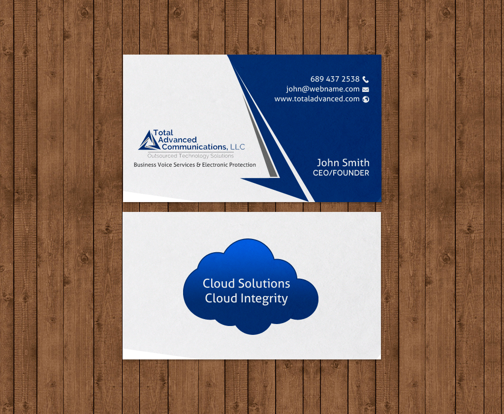 Business Card Design by chandrayaan.creative for Total Advanced Communications, LLC | Design #12771055