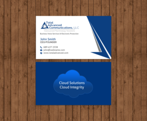 Business Card Design by chandrayaan.creative for Total Advanced Communications, LLC | Design: #12771148
