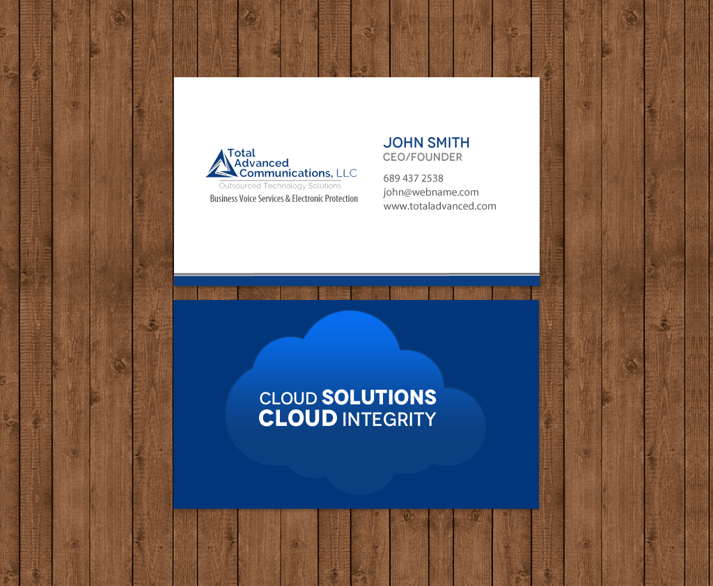 Business Card Design by chandrayaan.creative for Total Advanced Communications, LLC | Design #12771649