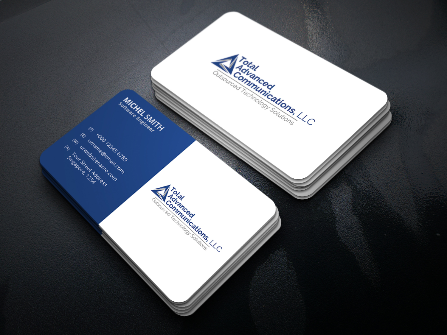 Business Card Design by Graphic Flame for Total Advanced Communications, LLC | Design #12746956