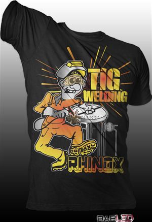 T-shirt Design Tig welding cartoon  | Diseño de Camiseta por BABLEO