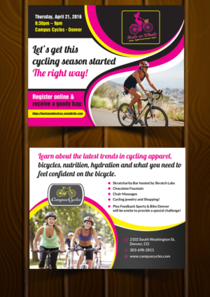 Heels on Wheels: Ladies Night at a Bike Shop Post Card Promo | Design de Carte Postale par innovative earth