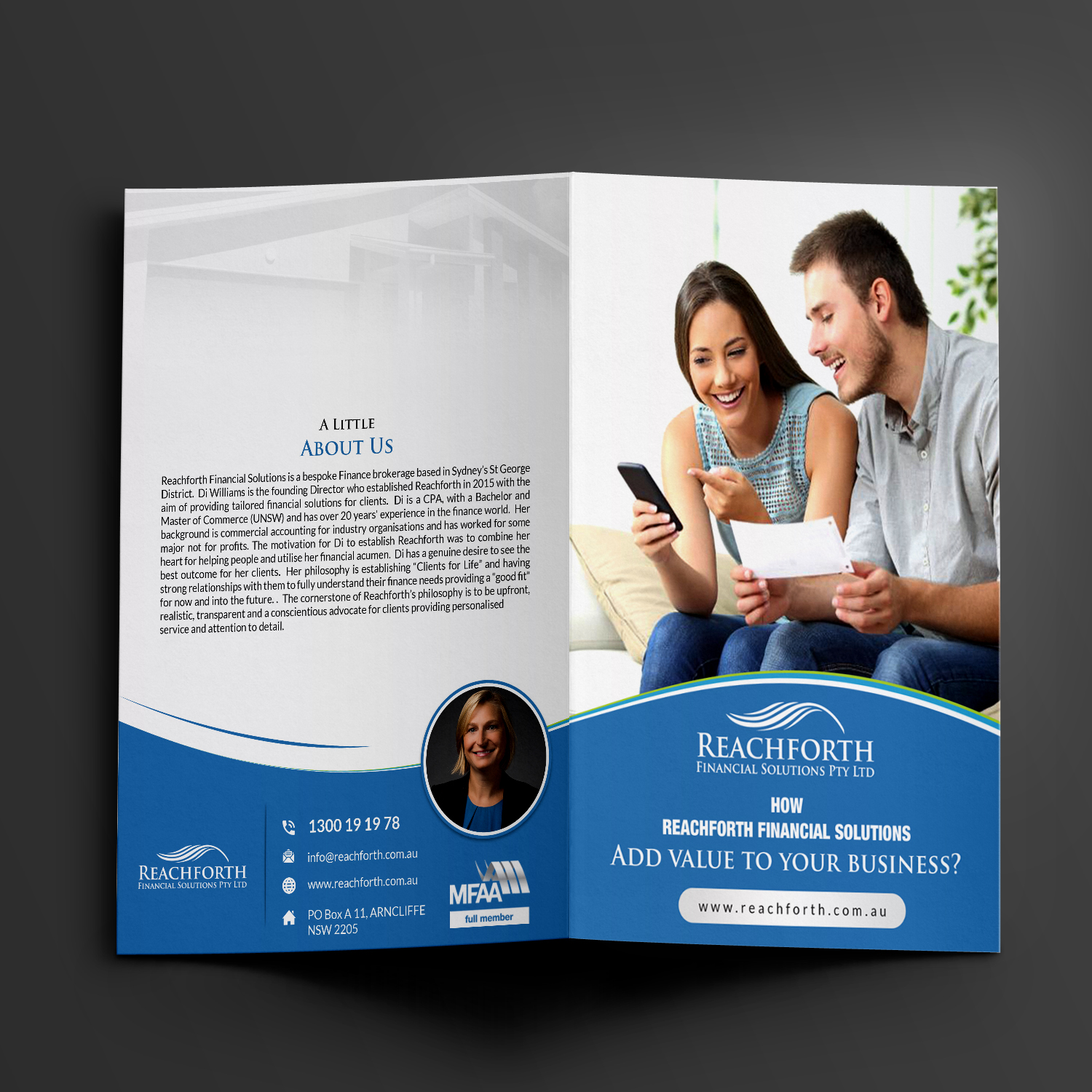 Design de Brochure par debdesign pour Reachforth Financial Solutions Pty Ltd | Design #15662066
