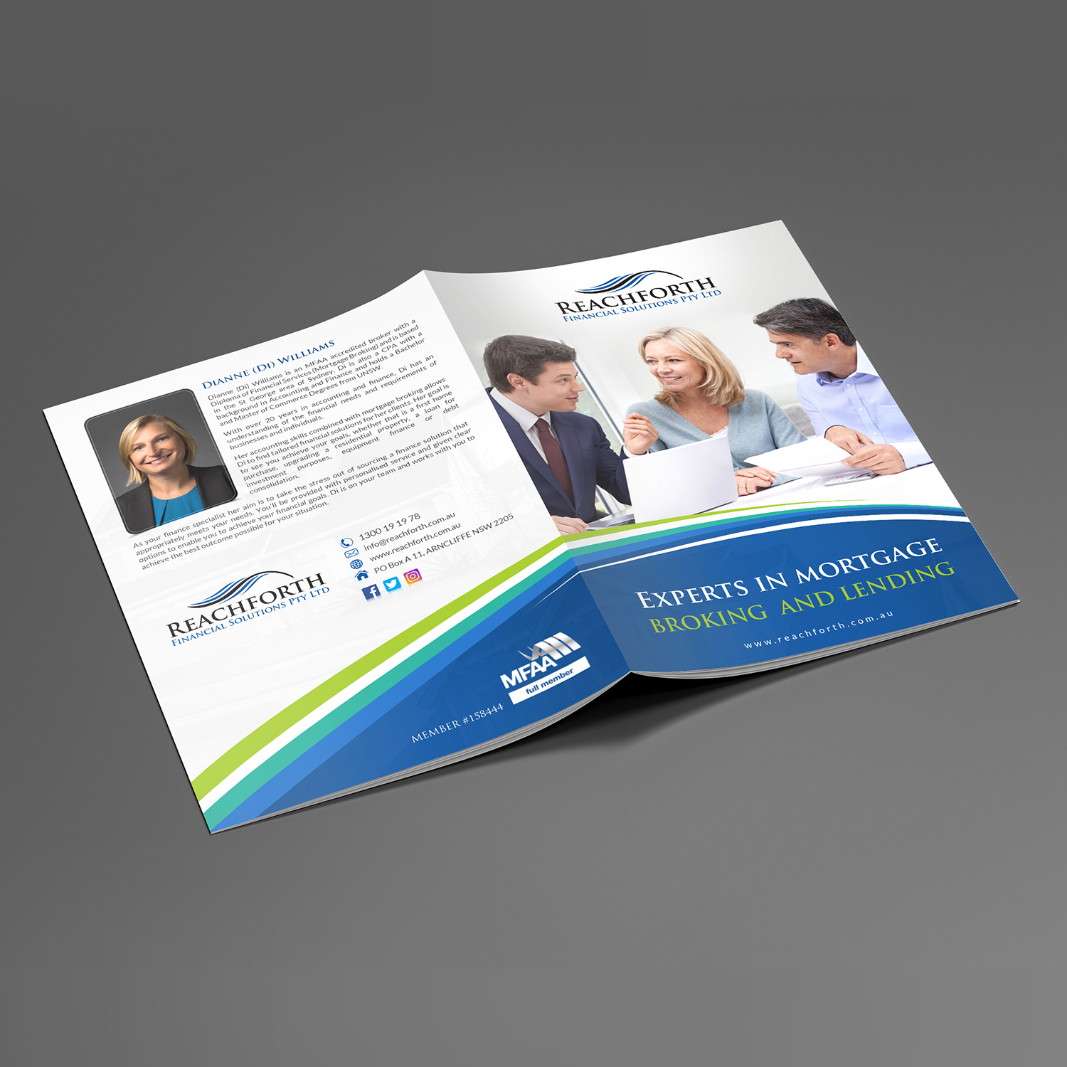 Brochure Design by debdesign for Reachforth Financial Solutions Pty Ltd | Design #15662135