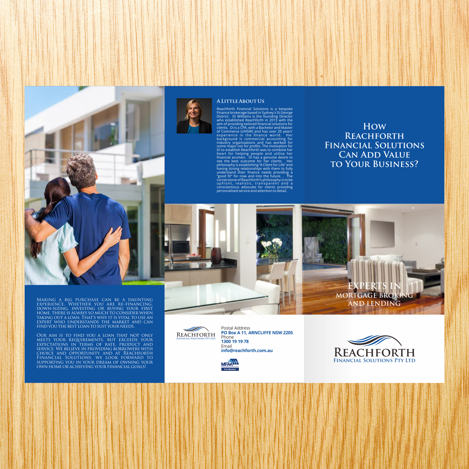 Brochure Design by barinix for Reachforth Financial Solutions Pty Ltd | Design #15711667