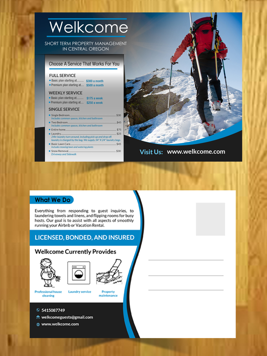 Poster-Design von innovative earth für Welkcome Short Term Property Management | Design #10437916