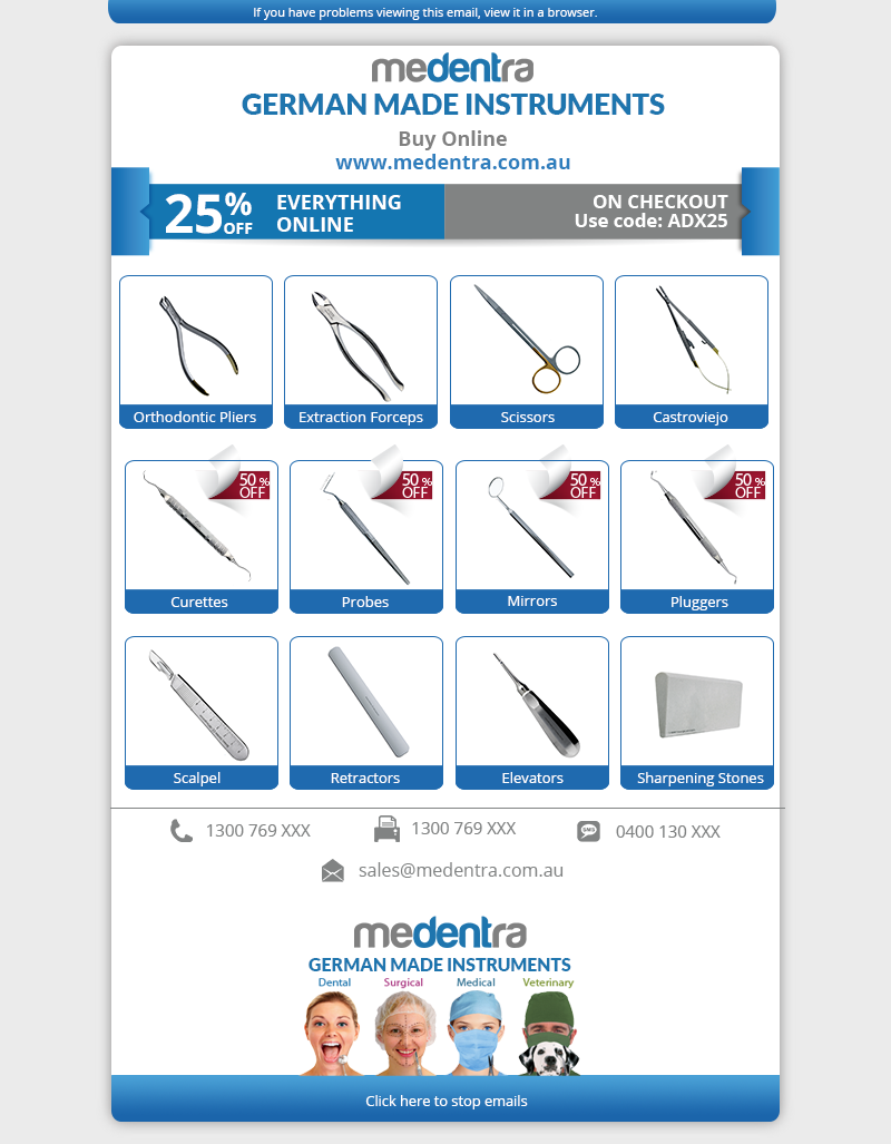 Email Marketing Design by Kristina Andonoff for Medentra | Design #10426664