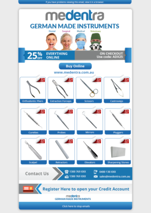 Email Marketing Design by Kristina Andonoff for Medentra | Design: #10447920
