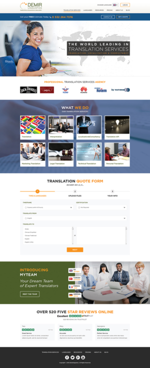 Web Design by Mayank Patel for Demir Linguistics | Design #10515038
