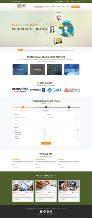 Web-Design von Mayank Patel für Demir Linguistics | Design: #10578268