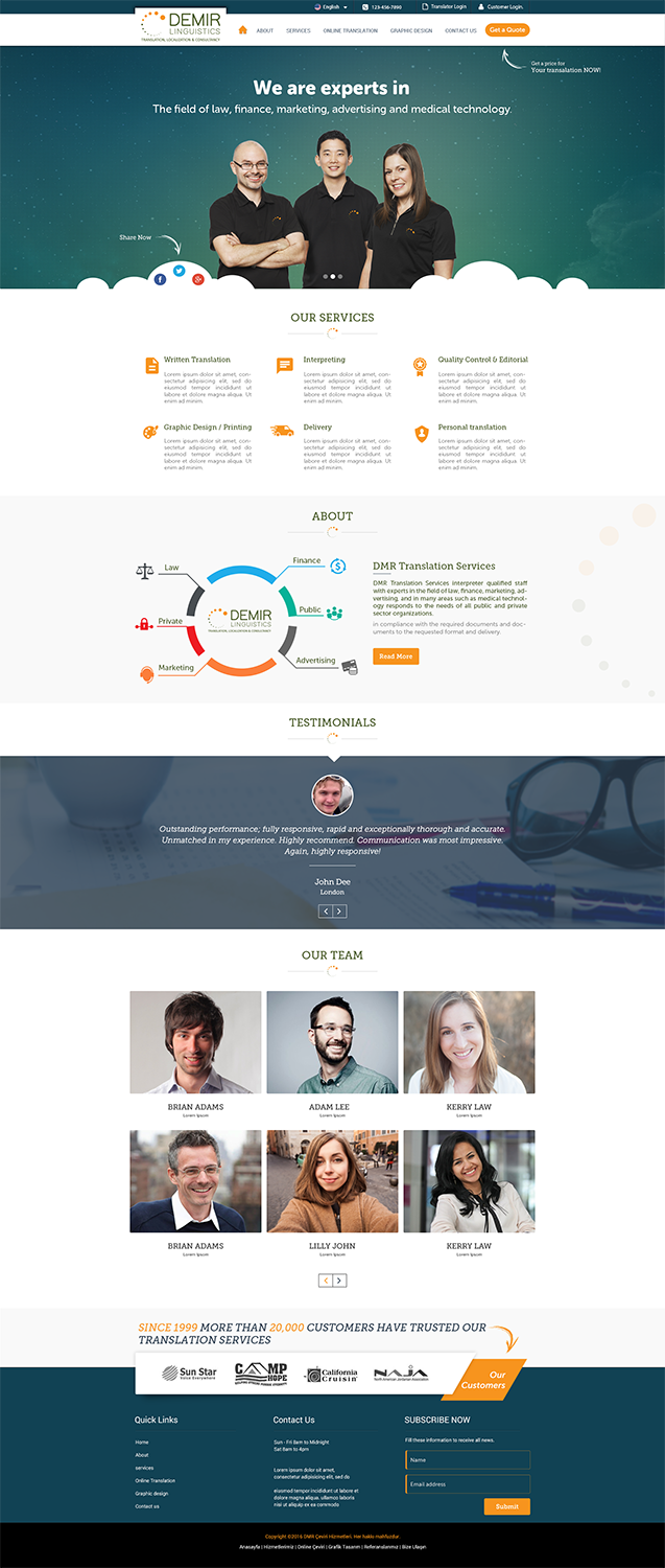 Web Design by Jay Patel for Demir Linguistics | Design #10513078