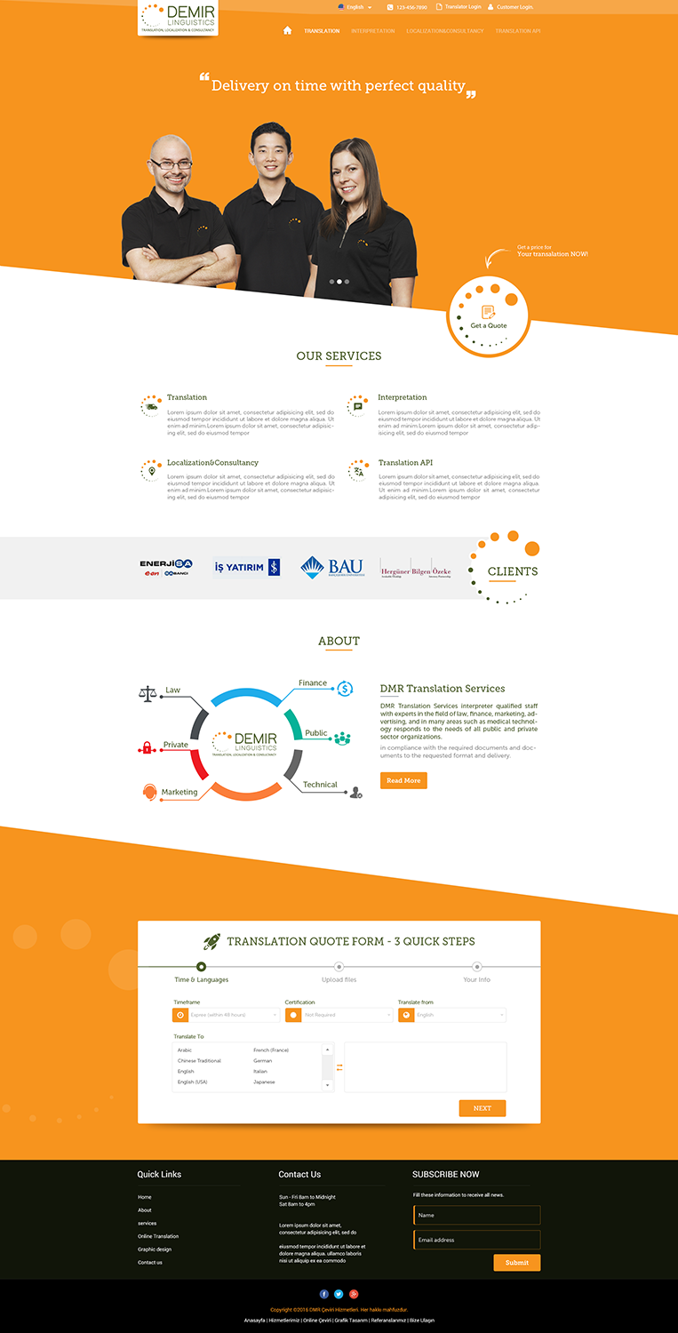 Web Design by Jay Patel for Demir Linguistics | Design #10542333