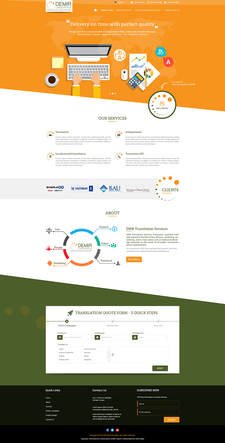 Web Design by Jay Patel for Demir Linguistics | Design #10545796