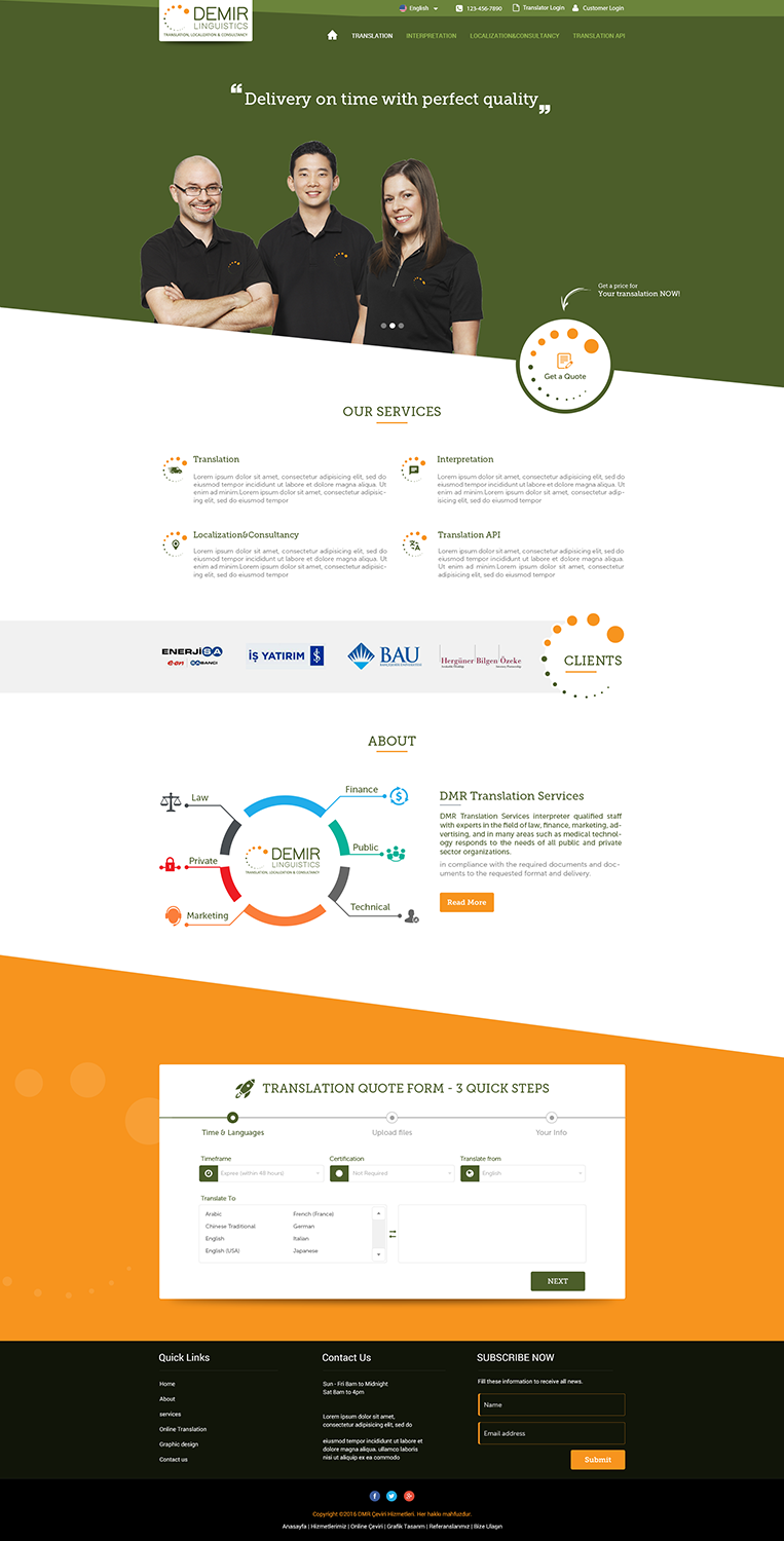 Web Design by Jay Patel for Demir Linguistics | Design #10545797