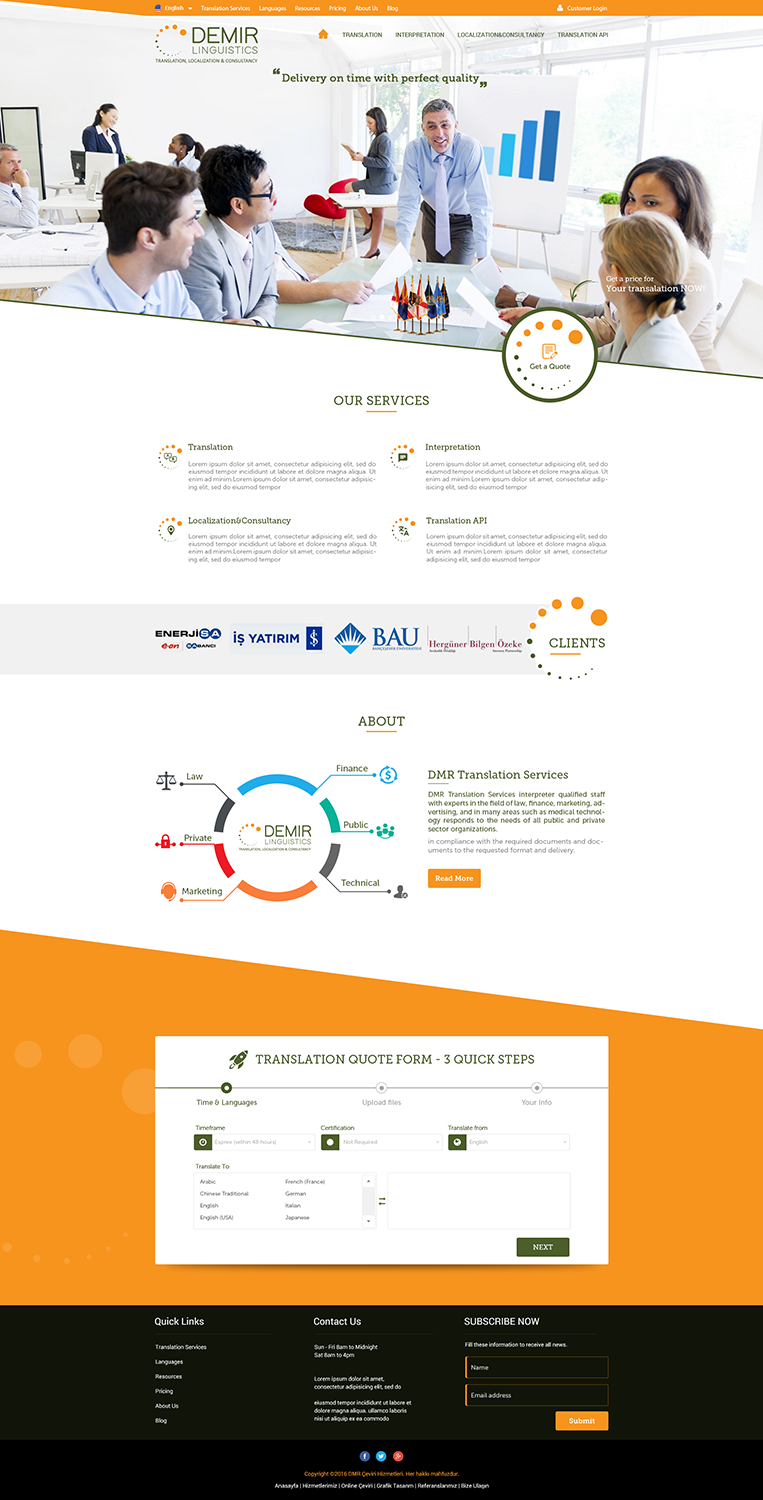 Web Design by Jay Patel for Demir Linguistics | Design #10572407