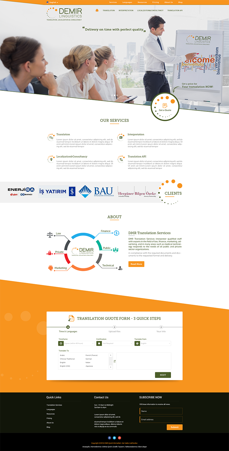 Web Design by Jay Patel for Demir Linguistics | Design #10584338