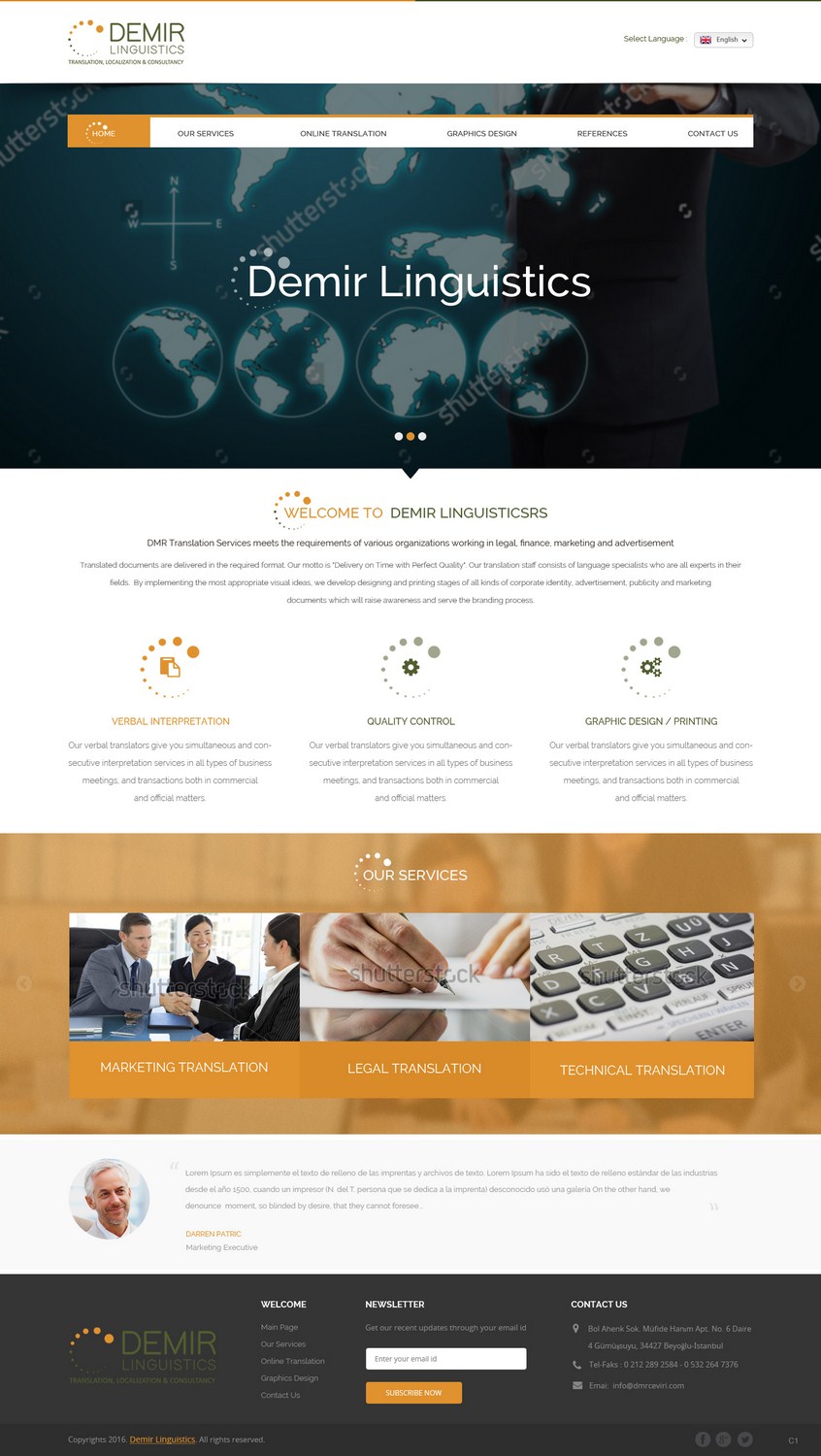 Web Design by pb for Demir Linguistics | Design #10510082