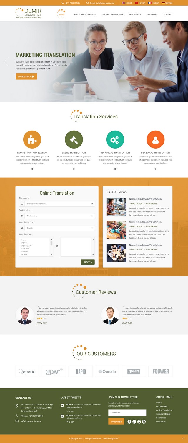 Web-Design von pb für Demir Linguistics | Design #10510083