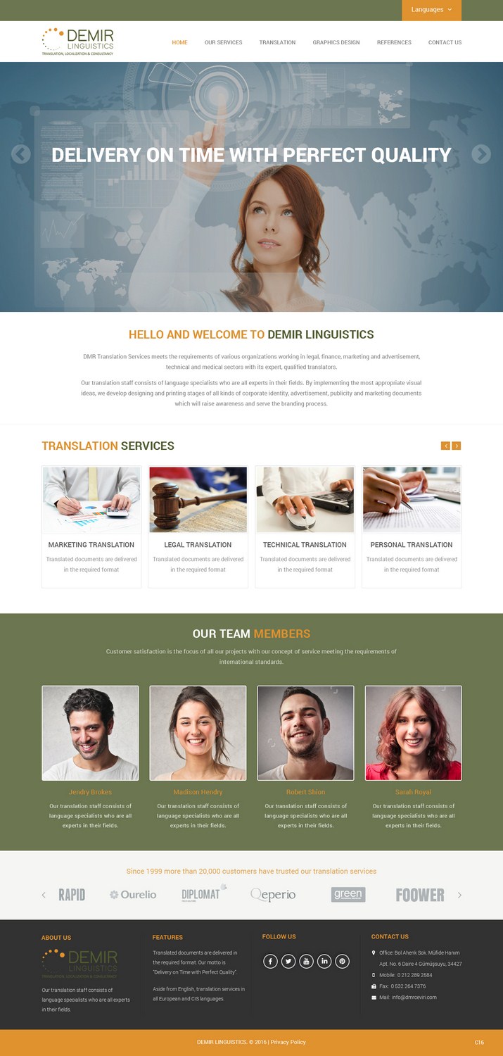 Web Design by pb for Demir Linguistics | Design #10510084