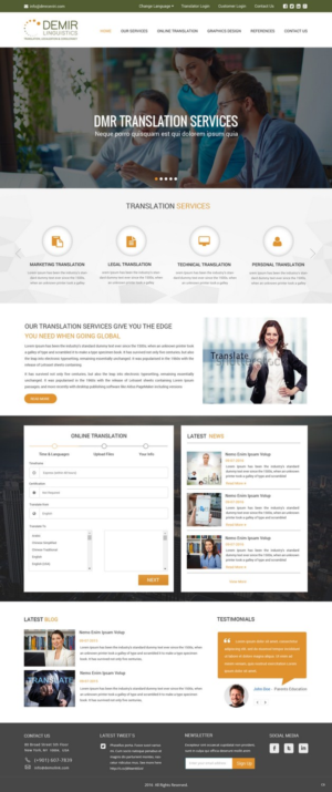 Web Design by pb for Demir Linguistics | Design: #10510085