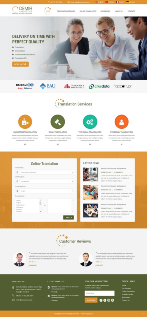 Web Design by pb for Demir Linguistics | Design: #10530805