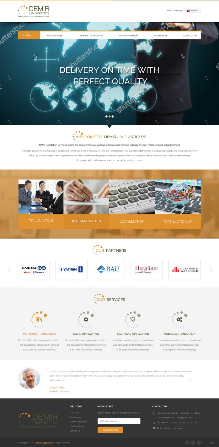 Web Design by pb for Demir Linguistics | Design #10540583