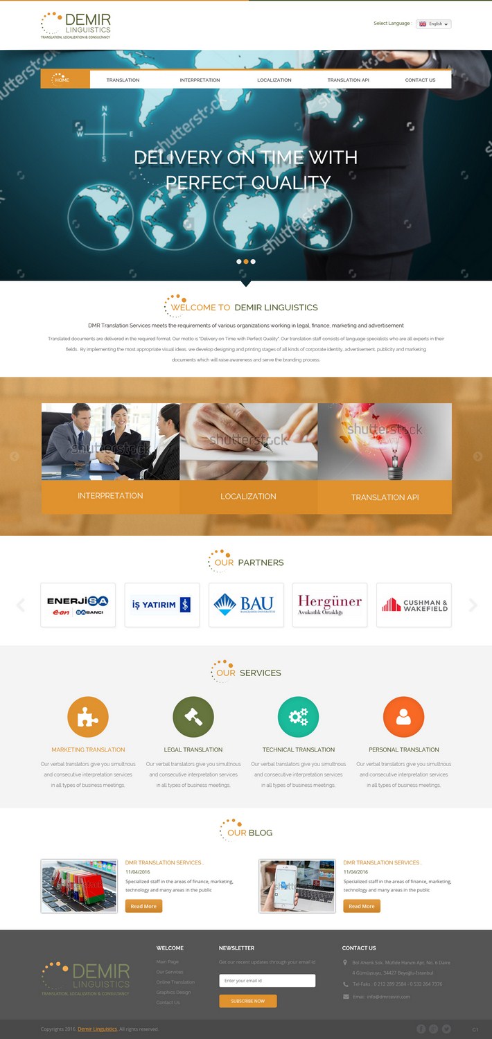 Web Design by pb for Demir Linguistics | Design #10557976