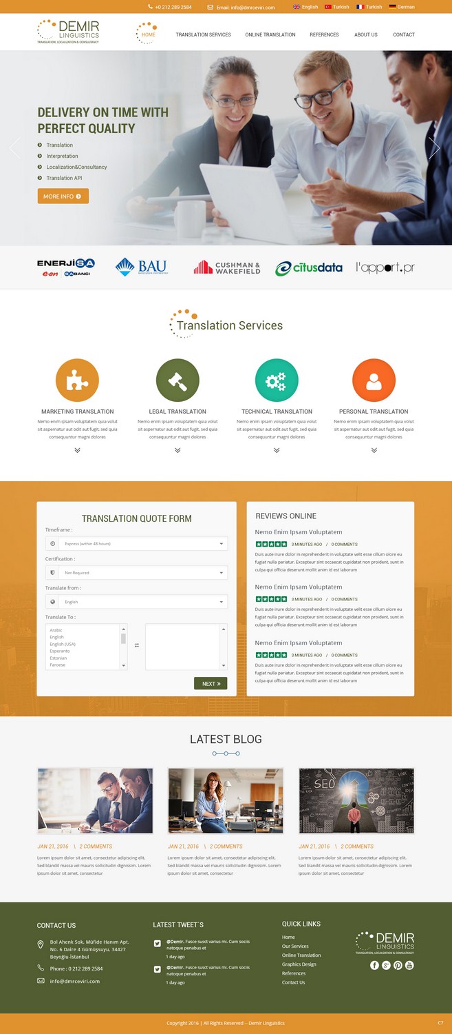 Web-Design von pb für Demir Linguistics | Design #10570708