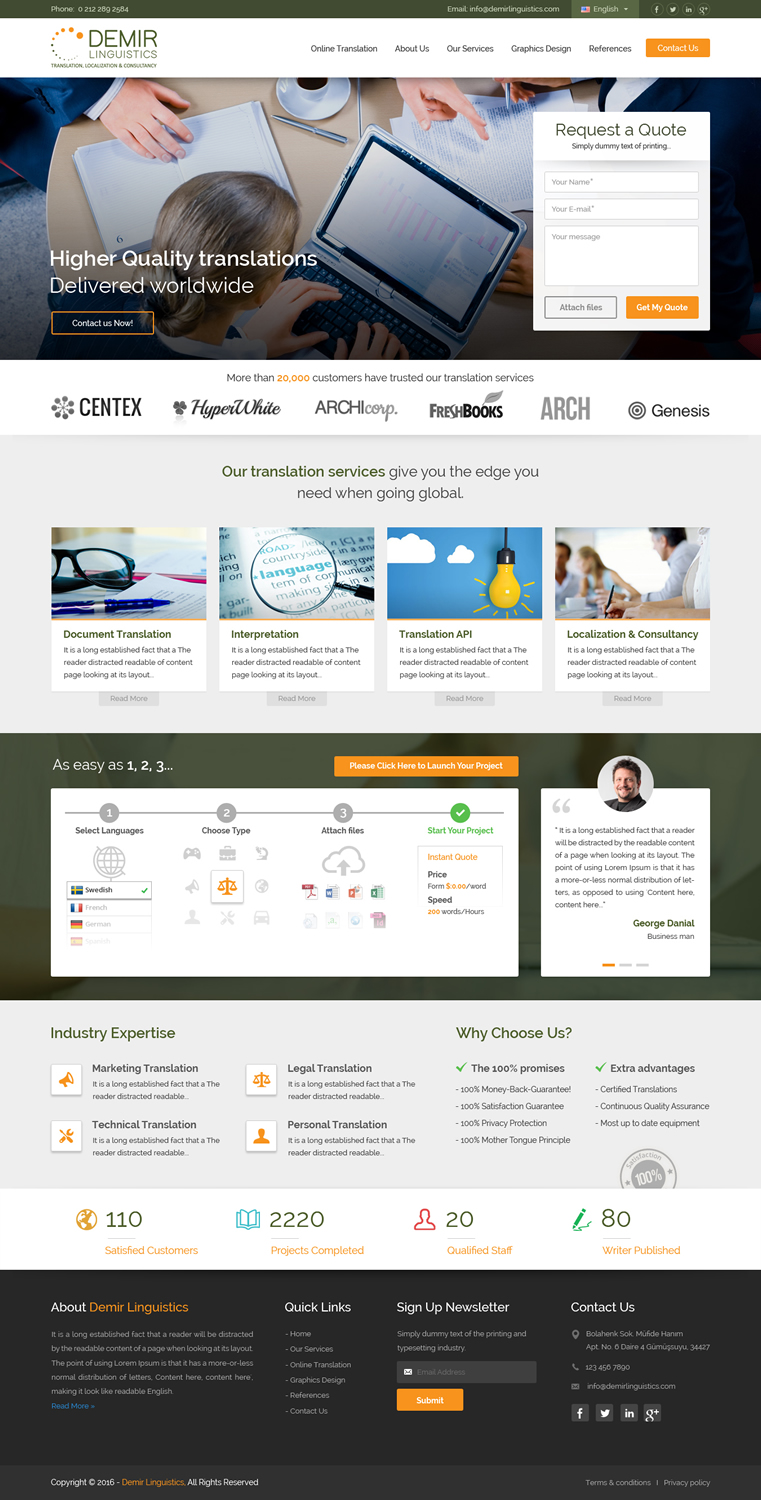 Web-Design von Sbss für Demir Linguistics | Design #10509077