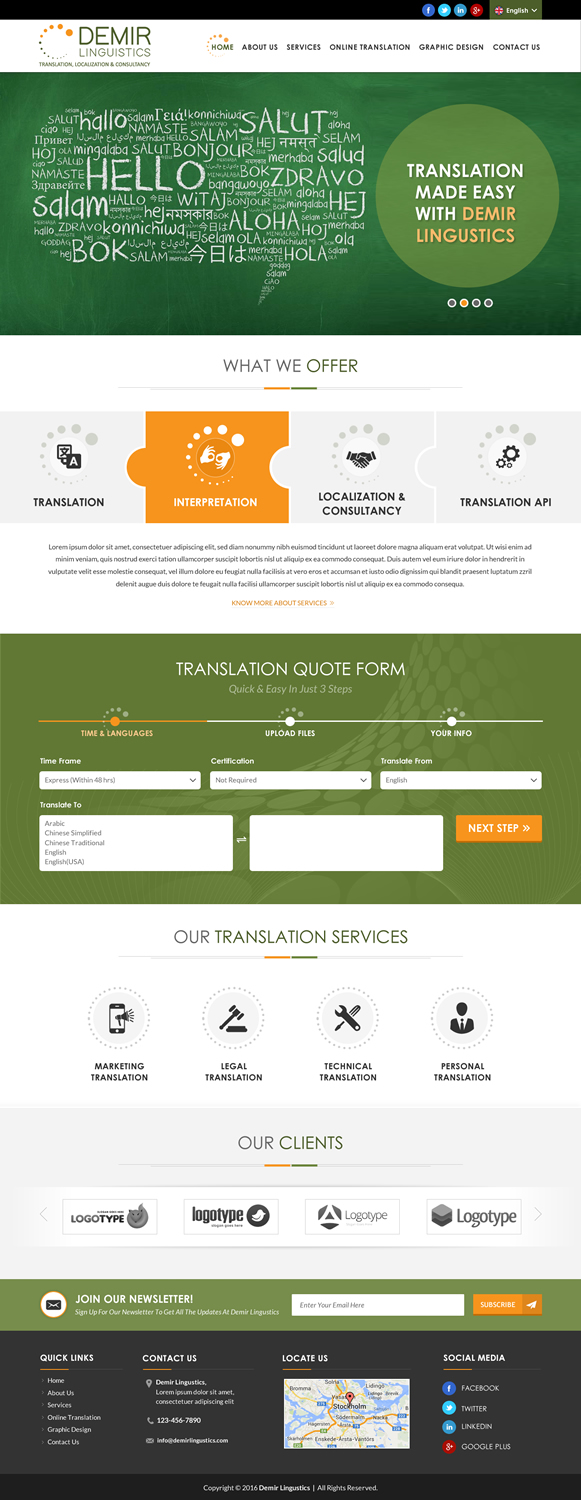 Web-Design von Sbss für Demir Linguistics | Design #10511055