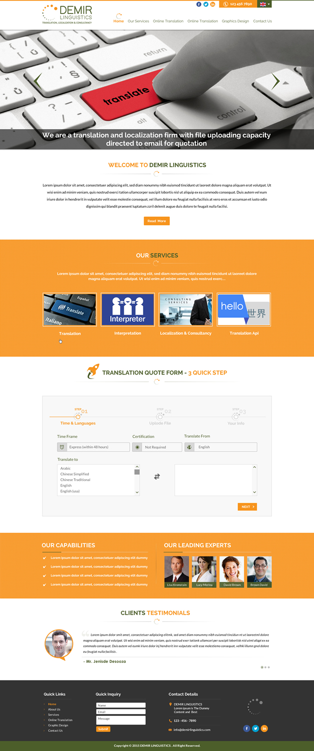 Web Design by Sbss for Demir Linguistics | Design #10511057