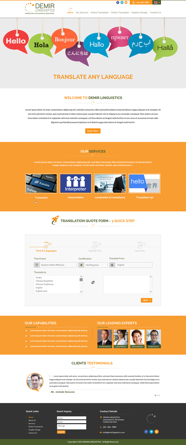Web Design by Sbss for Demir Linguistics | Design #10511058