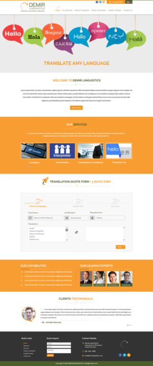Web-Design von Sbss für Demir Linguistics | Design: #10511059