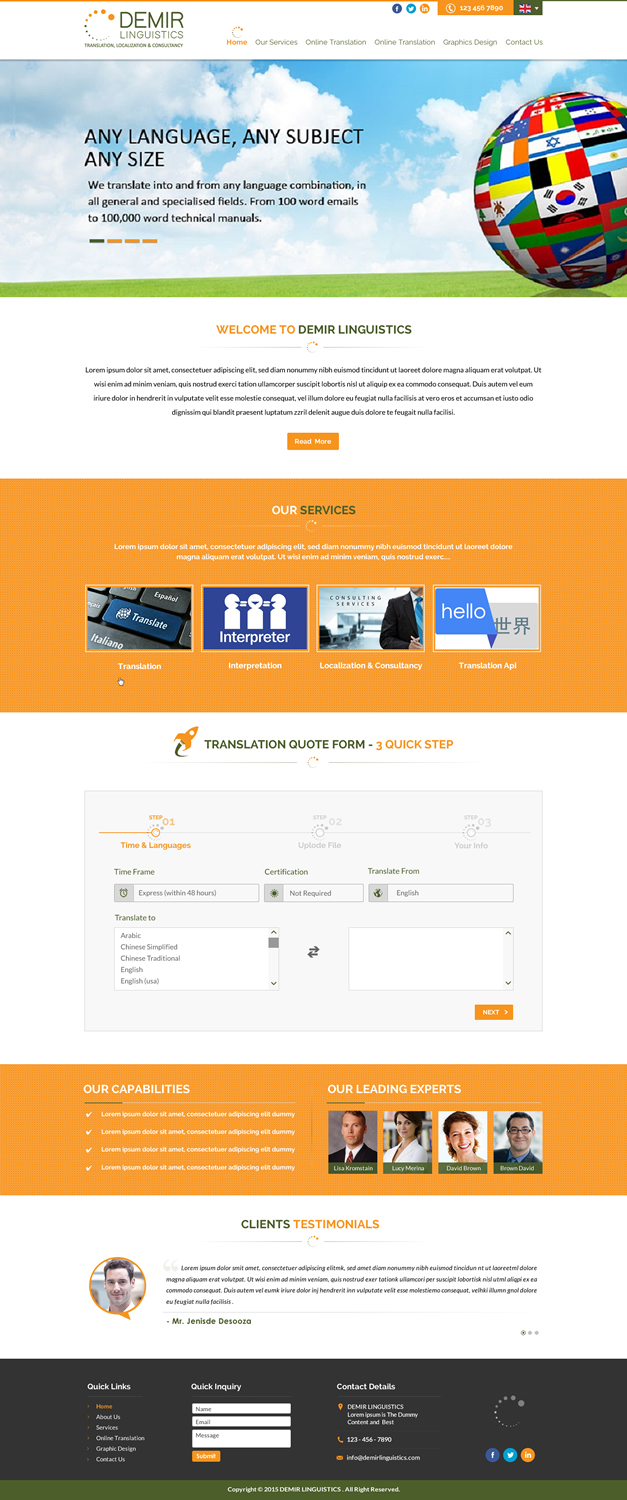 Web Design by Sbss for Demir Linguistics | Design #10511060