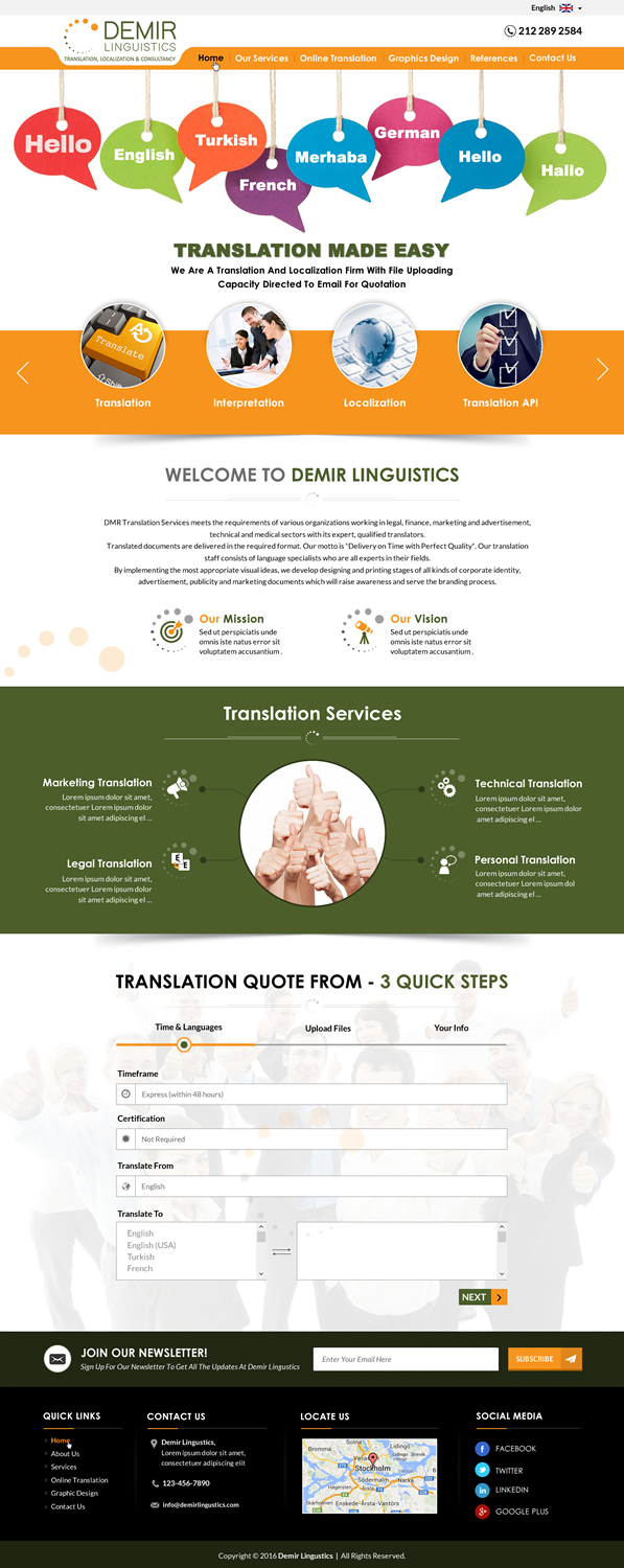 Web Design by Sbss for Demir Linguistics | Design #10511062