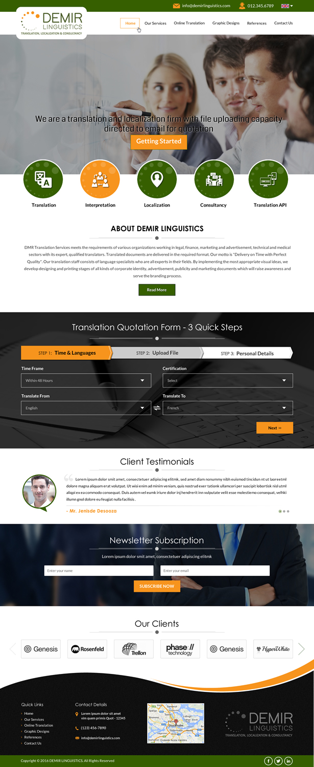 Web Design by Sbss for Demir Linguistics | Design #10511064