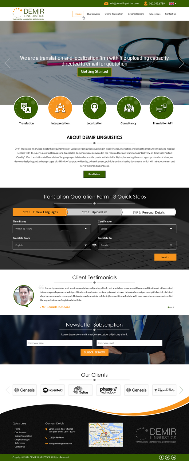 Web Design by Sbss for Demir Linguistics | Design #10511065