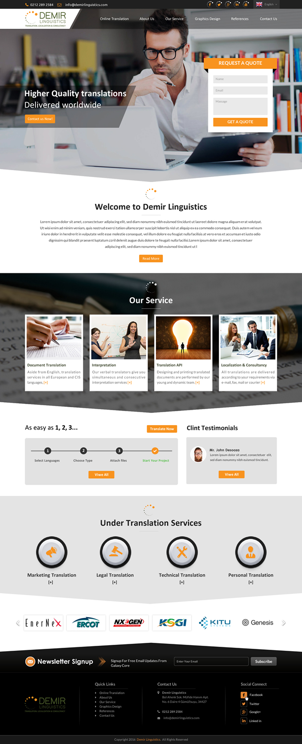 Web Design by Sbss for Demir Linguistics | Design #10511067