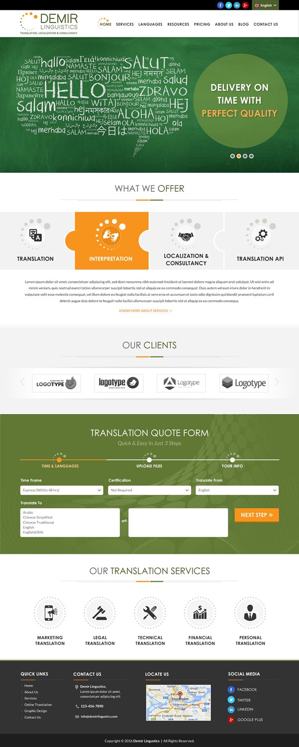 Web-Design von Sbss für Demir Linguistics | Design #10581934