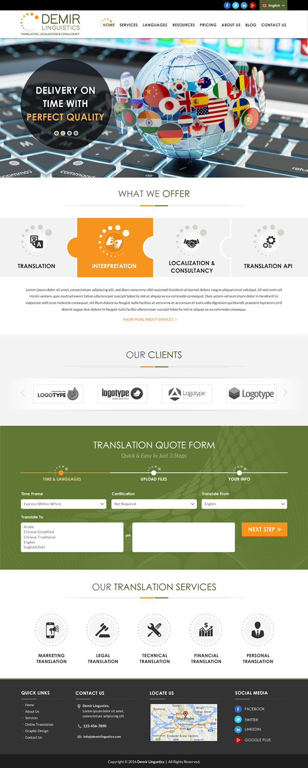 Web Design by Sbss for Demir Linguistics | Design #10581935