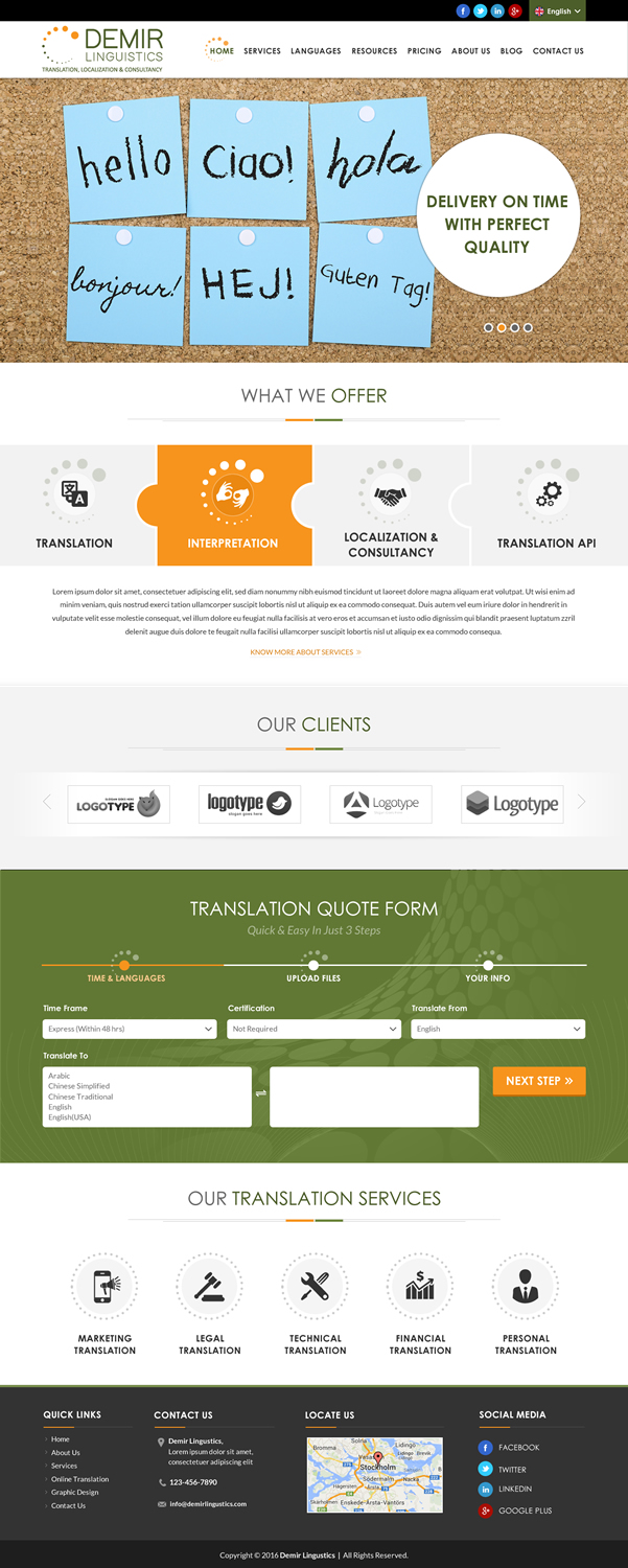 Web Design by Sbss for Demir Linguistics | Design #10581936